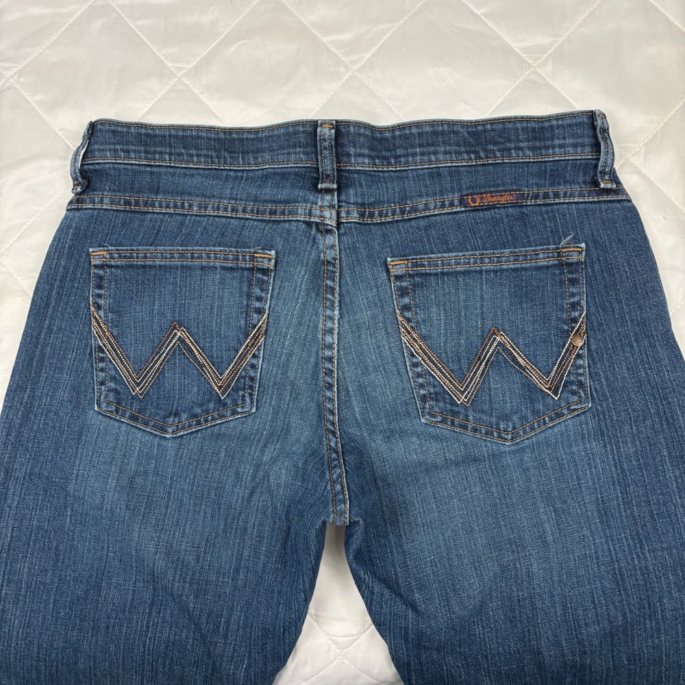 Wrangler Q-Baby Bootcut Jeans Women 9/10x30 Western Cowgirl Riding Stretch Denim - Picture 3 of 13